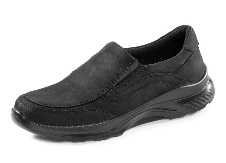 - Slipper aus Nubukleder, in Größe 040 bis 046, in Farbe SCHWARZ Ansicht 1
