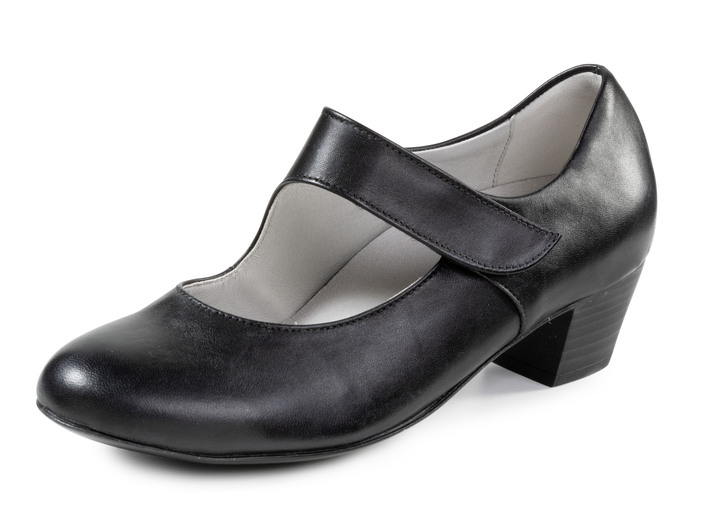 Pumps & Ballerina - Waldläufer, elegante Damen-Pumps, Weite H, mit herausnehmbarem Fussbett, in Größe 075 bis 8, in Farbe SCHWARZ Ansicht 1
