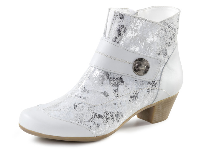 Stiefel & Stiefeletten - ELENA EDEN, elegante Damen-Stiefeletten, Weite G, mit herausnehmbarem Fussbett, in Größe 036 bis 042, in Farbe EISGRAU-SILBER Ansicht 1