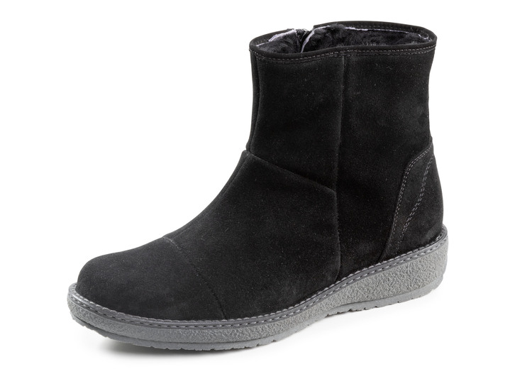 Stiefel & Stiefeletten - Waldläufer, gefütterte Damen-Boots, Winterschuhe, Weite H, mit Lammfell, in Größe 4 1/2 bis 9, in Farbe SCHWARZ Ansicht 1