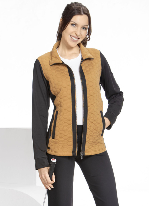 Freizeitanzüge - «LPO»-Fleecejacke Freizeitanzüge - «LPO»-Fleecejacke, in Größe 036 bis 050, in Farbe HONIG-SCHWARZ
