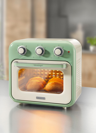 Ariete 2-in-1 Heissluft-Ofen im Vintage-Design