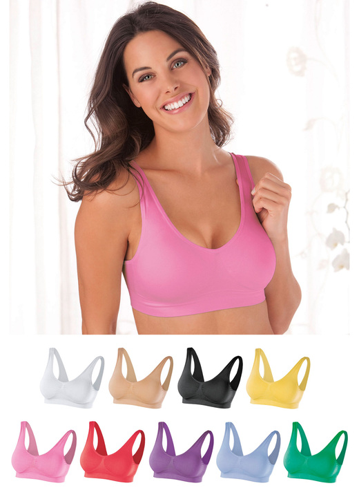 BH ohne Formbügel - SLIMmaxx Nahtloser Super-BH, 9er-Set, in Größe L bis XXL, in Farbe BUNT Ansicht 1