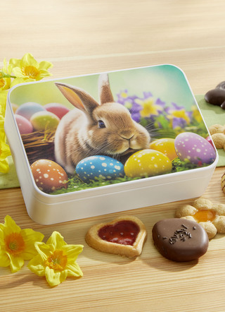 Oster-Dose Osterhase mit Füllung