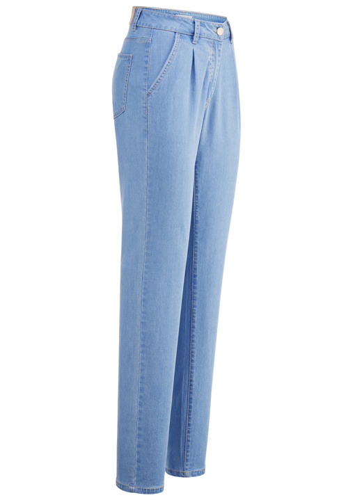 Hosen mit Knopf- und Reissverschluss - Jeans in Chino-Form, in Größe 017 bis 050, in Farbe HELLBLAU Ansicht 1
