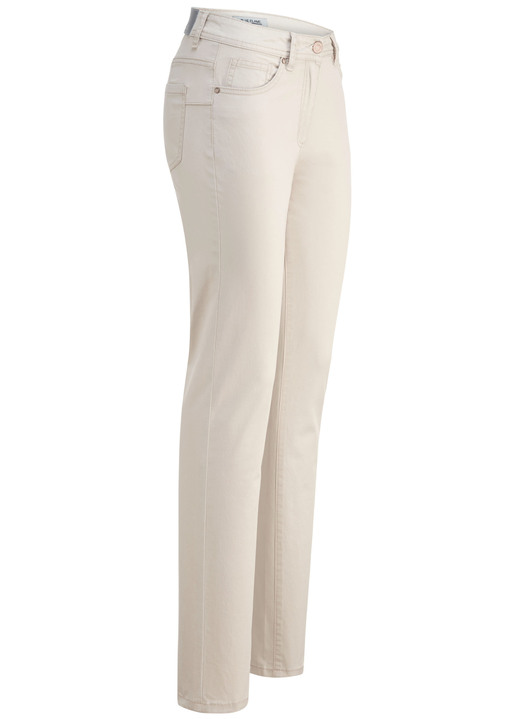 Hosen mit Knopf- und Reissverschluss - Jeans mit Push-up-Effekt, in Größe 018 bis 052, in Farbe BEIGE Ansicht 1