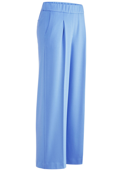Hosen mit Knopf- und Reissverschluss - Knöchellange Hose mit weitem Bein , in Größe 018 bis 052, in Farbe AZURBLAU Ansicht 1