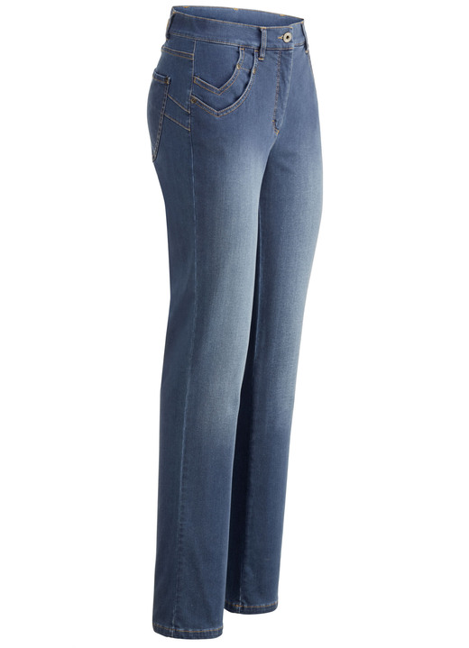 Hosen mit Knopf- und Reissverschluss - Jeans mit raffinierter Taschenlösung, in Größe 017 bis 050, in Farbe JEANSBLAU Ansicht 1
