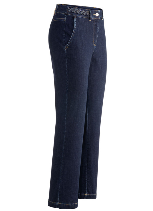 Hosen mit Knopf- und Reissverschluss - Aufwendig gearbeitete Jeans, in Größe 018 bis 050, in Farbe DUNKELBLAU Ansicht 1