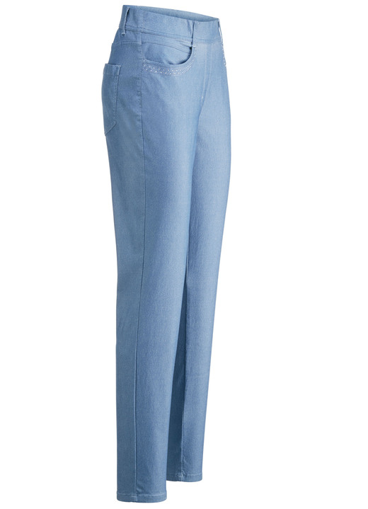 Hosen in Schlupfform - Hose in Denim-Optik, in Größe 017 bis 052, in Farbe JEANSBLAU Ansicht 1