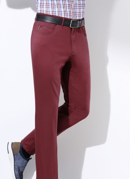 Hosen - Komfortable «Francesco Botti»-Hose in 3 Farben, in Größe 024 bis 064, in Farbe DUNKELROT Ansicht 1