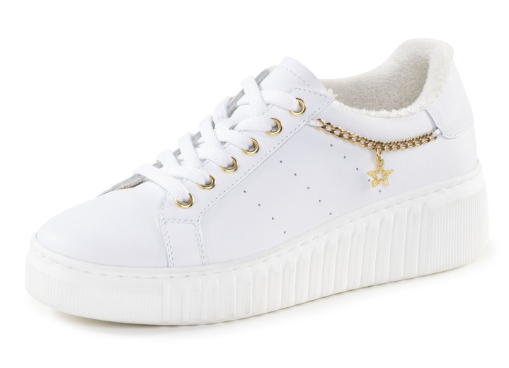 Slipper & Schnürschuhe - ELENA EDEN, stylische Damen-Sneaker, Weite G, herausnehmbares Fussbett, in Größe 036 bis 042, in Farbe WEISS Ansicht 1