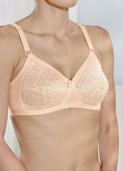 BH ohne Formbügel - Format Zweierpack BH mit Spitzencups, in Größe 075 bis 095, in Cup C, in Farbe 1X BEIGE, 1X WEISS Ansicht 1