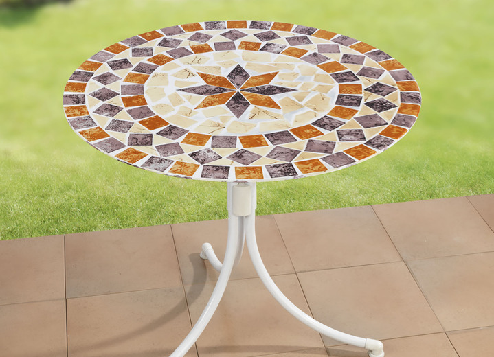 Gartentischdecken - Spann-Tischdecke mit mediterranem Dessin, in Größe 150 (ø 70– 86 cm) bis 190 (ø 85–105 cm), in Farbe MULTICOLOR Ansicht 1