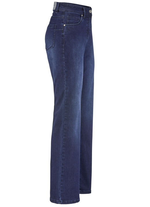 Hosen mit Knopf- und Reissverschluss - Jeans mit modischer Beinweite , in Größe 018 bis 052, in Farbe DUNKELBLAU Ansicht 1
