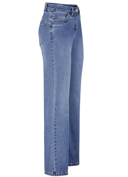 Hosen mit Knopf- und Reissverschluss - Jeans in 5-Pocket-Form, in Größe 017 bis 050, in Farbe JEANSBLAU Ansicht 1
