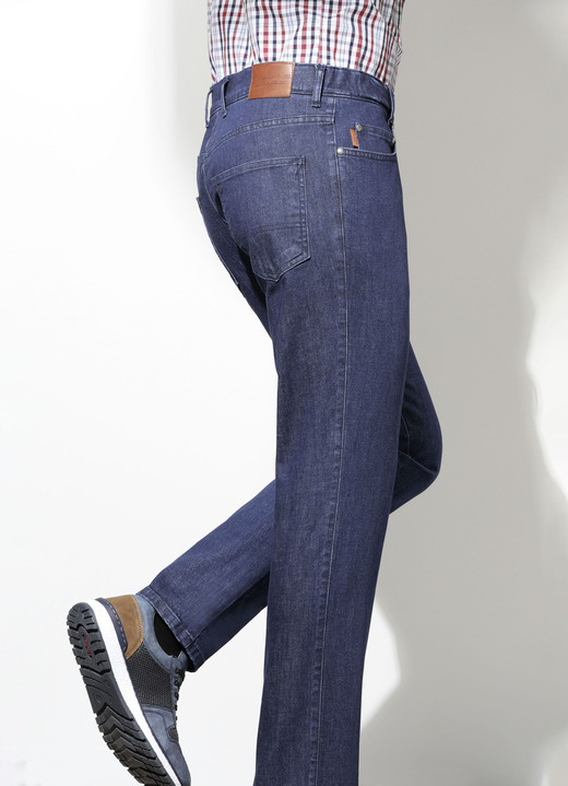Jeans - «Francesco Botti»-Jeans mit Komfortbund in 3 Farben, in Größe 024 bis 062, in Farbe DUNKELJEANS Ansicht 1