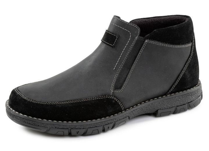 Stiefeletten - GINO GALANTE, klassische Herren-Boots, mit herausnehmbarem Fussbett, in Größe 040 bis 046, in Farbe SCHWARZ Ansicht 1