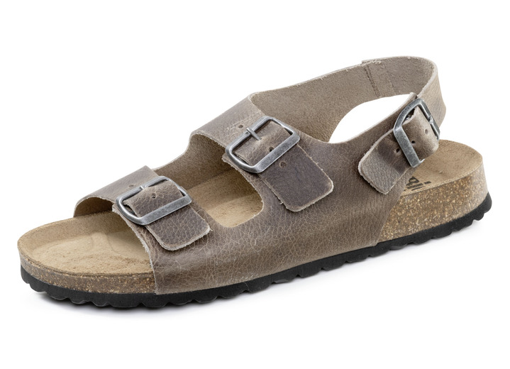 Sandalen & Pantoletten - GINO GALANTE, klassische Herren-Sandalen, Weite H, mit verstellbaren Schliessen, in Größe 040 bis 046, in Farbe TAUPE Ansicht 1