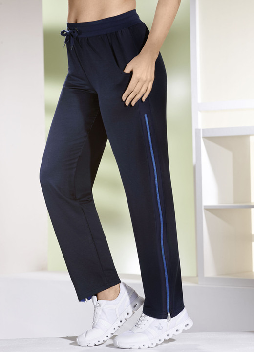 Freizeithosen - Freizeithose mit Reissverschluss, in Größe 019 bis 052, in Farbe MARINE-ROYALBLAU Ansicht 1