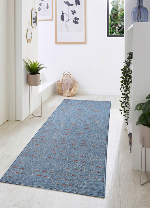 Teppiche - Erstklassige Läufer nach Mass, in Größe 102 (Läufer, 67 cm breit) bis 106 (Läufer, 100 cm breit), in Farbe BLAU Ansicht 1