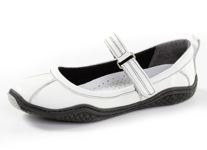 Slipper & Schnürschuhe - Gemini, klassische Damen-Slipper, Weite G, mit herausnehmbarem Fussbett, in Größe 036 bis 042, in Farbe WEISS Ansicht 1