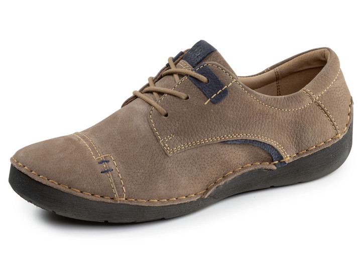 Slipper & Schnürschuhe - Josef Seibel, klassische Damen-Schnürschuhe, Weite G, mit herausnehmbarem Fussbett, in Größe 036 bis 043, in Farbe CAMEL-MARINE Ansicht 1