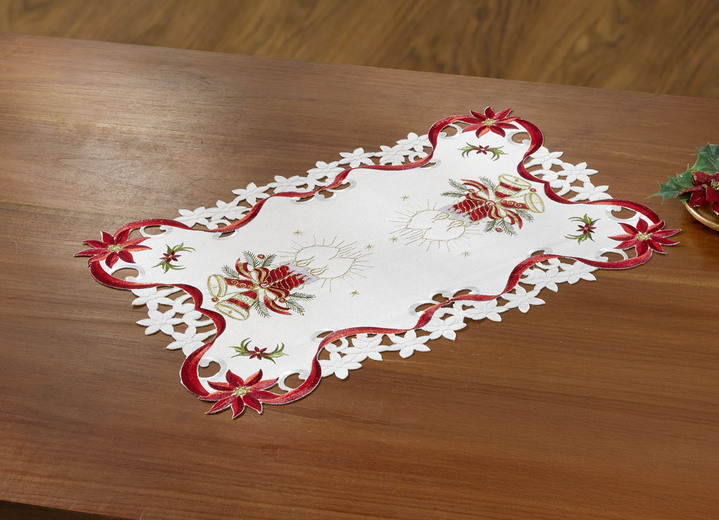 Heimtextilien - Festliche Tisch- und Raumdekoration, in Größe 101 (Deckchen, 35/ 50 cm) bis 404 (Kissenbezug, 40/ 40 cm), in Farbe SEKT-ROT-BUNT Ansicht 1