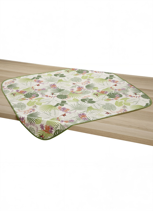 Gartentischdecken - Pflegeleichte Wachstuch-Tischdecke, in Größe 108 (Mitteldecke, 80x 80 cm) bis 200 (Platzset, 4-teilig, 47x 34 cm), in Farbe BUNT Ansicht 1