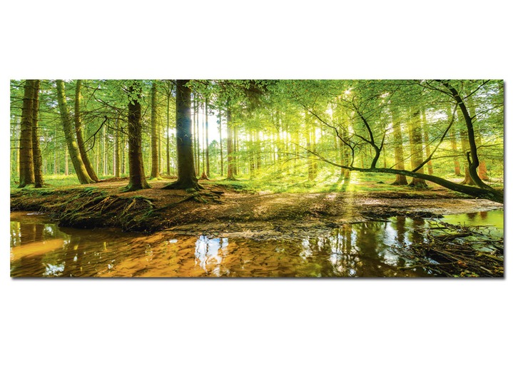 Landschaft - Bild «Wald mit Bach» vom Künstler Günter Albers, in Farbe GRÜN Ansicht 1