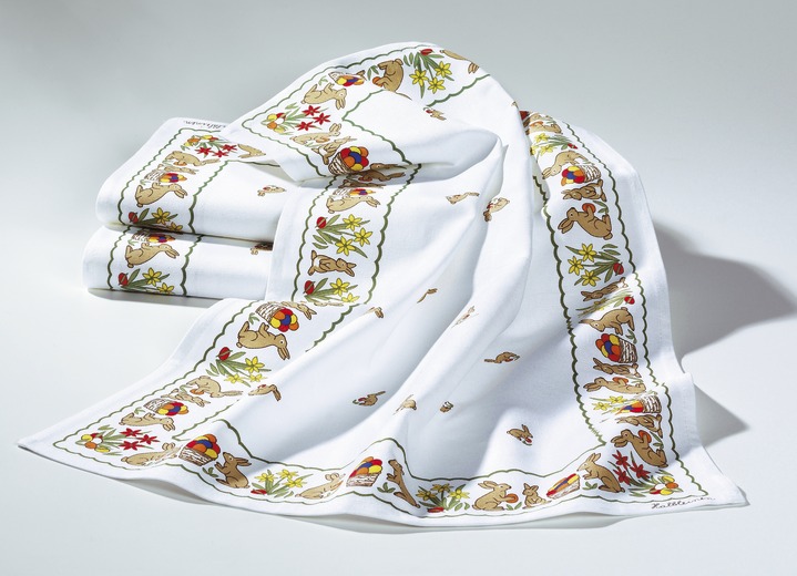 Handtücher - Geschirrtücher, 3er-Set, in Farbe WEISS
