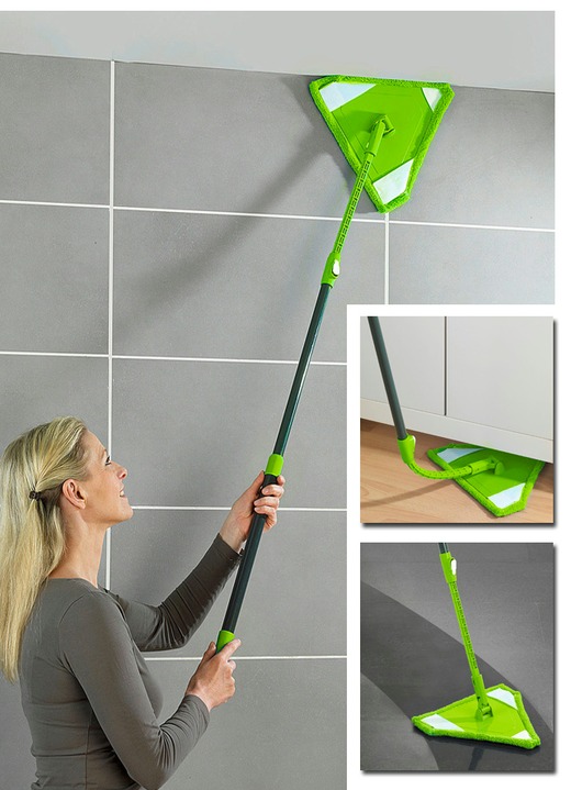 Reinigungshelfer & Reinigungsmittel - Dreieckfuss Wischmopp, in Farbe GRÜN Ansicht 1