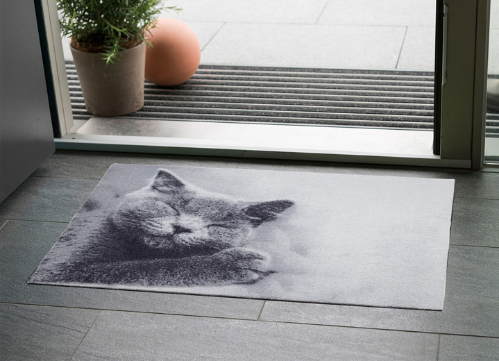 - Fussmatte für Fussbodenheizung geeignet, in Größe 100 (40x60 cm) bis 103 (50x70 cm), in Farbe GRAU Ansicht 1