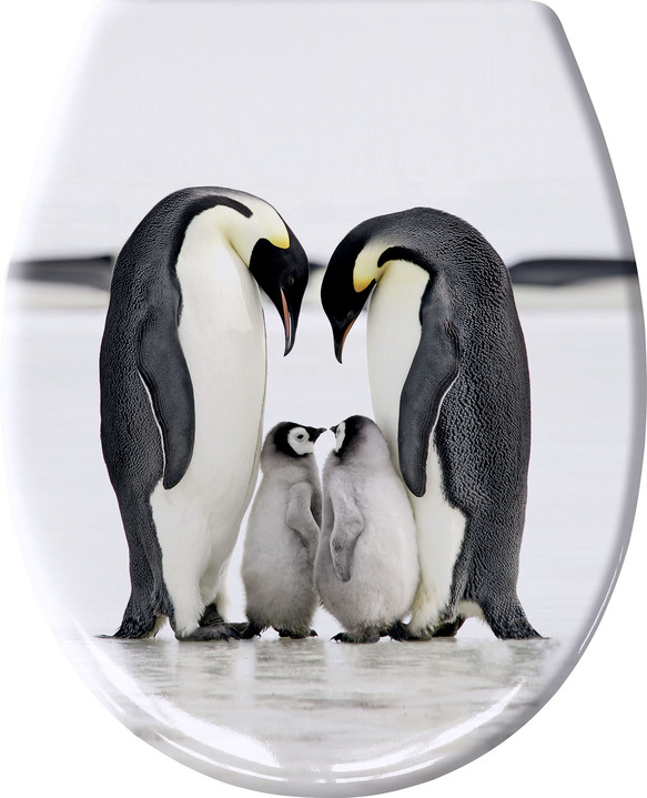 - WC-Sitz mit Pinguin-Motiv, in Farbe BUNT