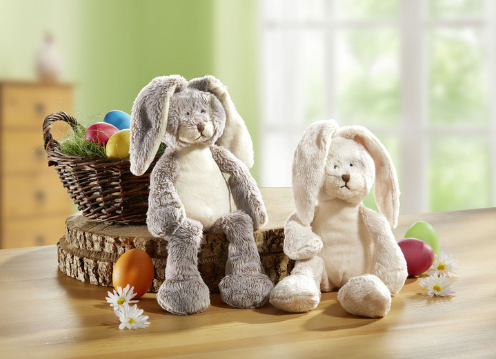 - Plüsch-Hasen,2er-Set, in Farbe BRAUN-WEISS Ansicht 1