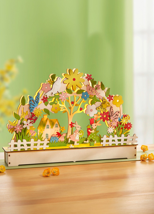 Ostern - Beleuchteter Frühlingsgarten, in Farbe BUNT