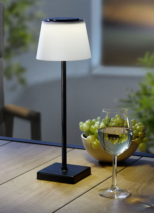 Tischlampe - Tischlampe aus mattschwarzem Metall, in Farbe SCHWARZ-WEISS Ansicht 1