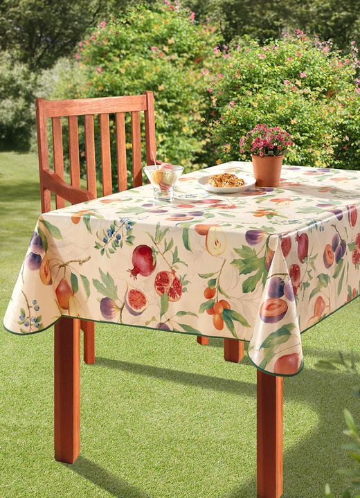 Gartentischdecken - Wachstuch-Tischdecke für innen und aussen, in Größe 108 (Tischdecke, 80x 80 cm) bis 190 (Tischdecke oval, 140x190 cm), in Farbe MULTICOLOR Ansicht 1