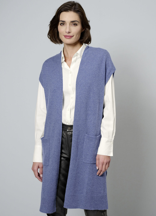 Pullover & Strickmode - Gilet aus Kaschmir, in Größe 038 bis 052, in Farbe JEANSBLAU Ansicht 1