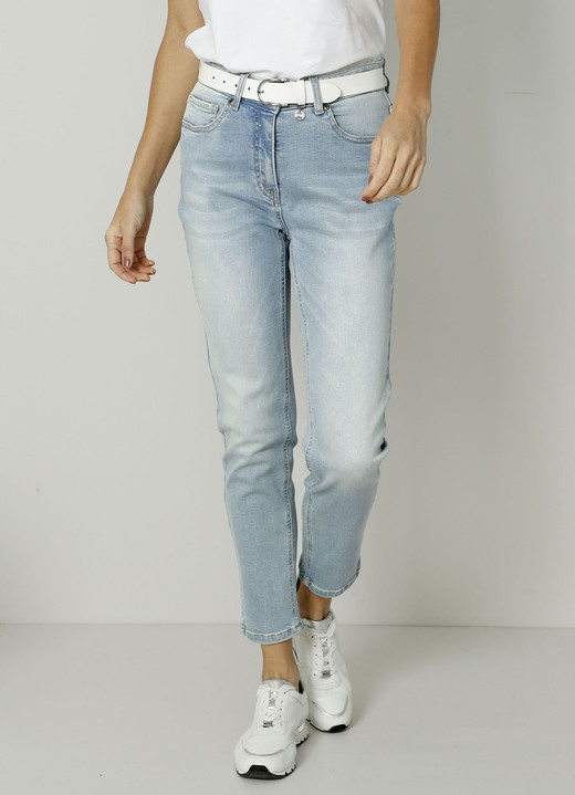 Hosen - Jeans in 7/8-Länge, in Größe 019 bis 052, in Farbe HELLBLAU Ansicht 1