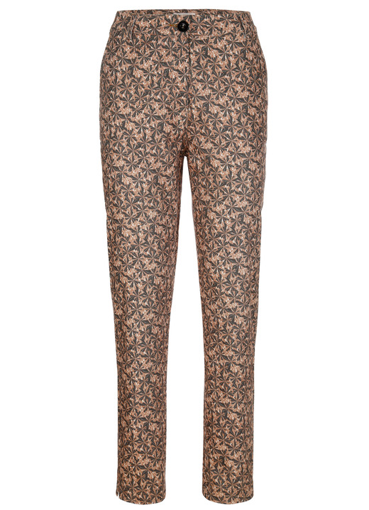 Hosen - Hose mit aparter Dessinierung, in Größe 020 bis 050, in Farbe BRAUN-SCHWARZ Ansicht 1