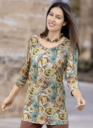 Longshirt mit Kellerfalte