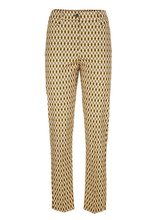 Hosen - Hose mit farbbrillantem Druck, in Größe 020 bis 052, in Farbe BRAUN-TERRAKOTTA Ansicht 1