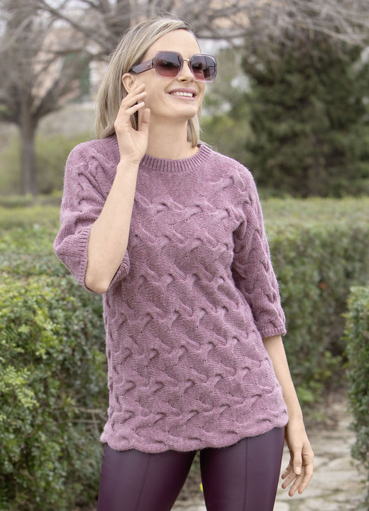 Pullover - Pullover mit Alpaka, in Größe L(44/46) bis XXL(52/54), in Farbe ROSENHOLZ MELIERT Ansicht 1