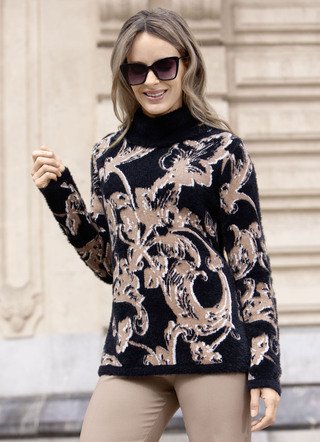 Pullover mit Effektgarn