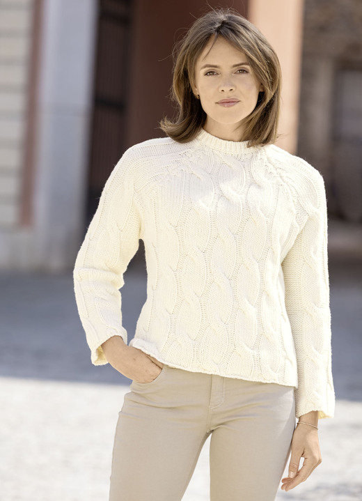 Pullover - Pullover in Grobstrick Pullover - Pullover in Grobstrick, in Größe L(44/46) bis XXL(52/54), in Farbe ECRU
