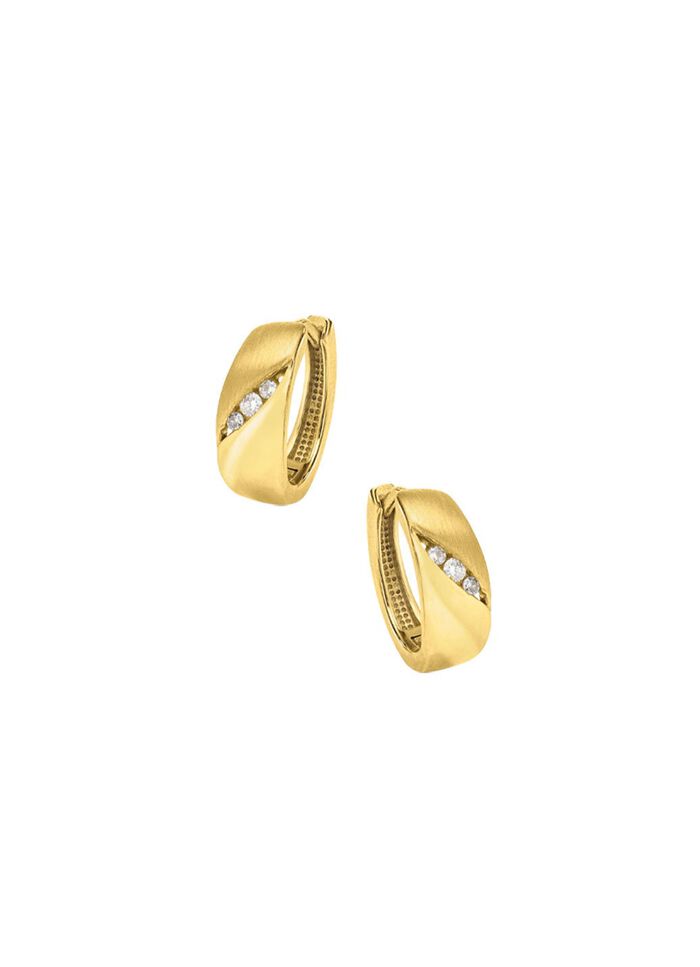 Exquisite Klappcreolen mit 6 Brillanten 