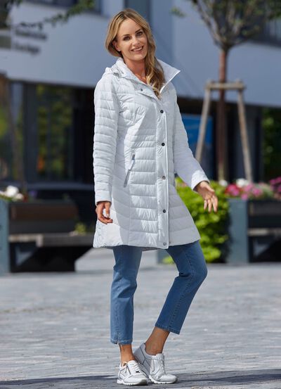 Funktions-Kurzmantel mit abnehmbarer Kapuze 