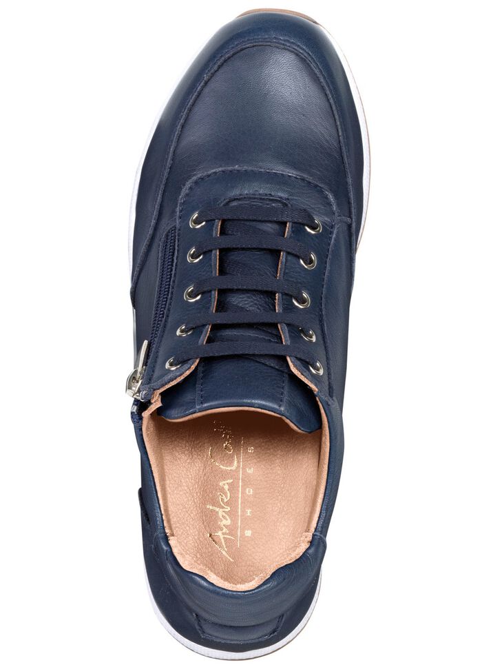 Andrea Conti Schn&uuml;r-Sneaker  aus weichem Nappaleder 