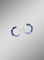 Ohrstecker mit synth. Zirkonia in Weiss und Blaut&ouml;nen 